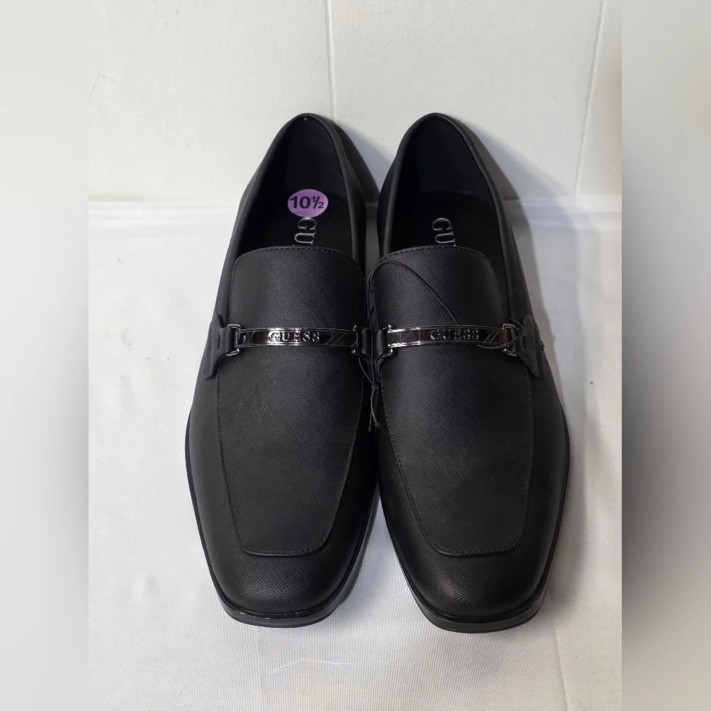 Guess Handy Dress Textured Black Slip-On Loafers Mens Size 10.5